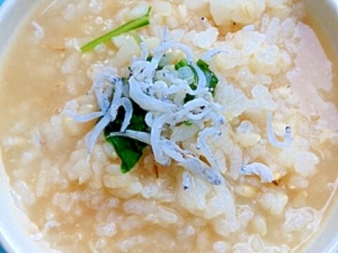 【病気の時も無理なく】大根葉しらす味噌味簡単おじや